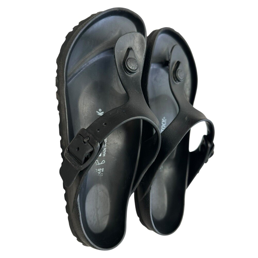 BIRKENSTOCK GIZEH EVA BLACK Sz 38 Sandals Waterproof Slip On Womens 7 - 7.5 - Picture 2 of 12